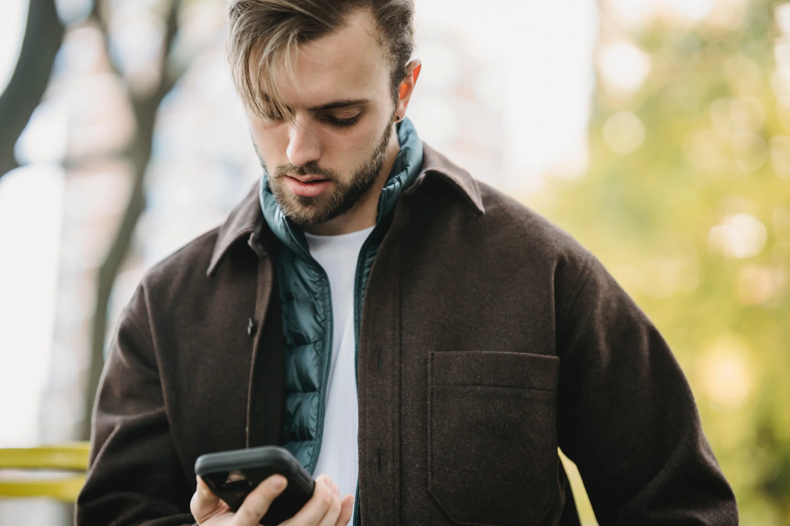 Person looking at their phone.