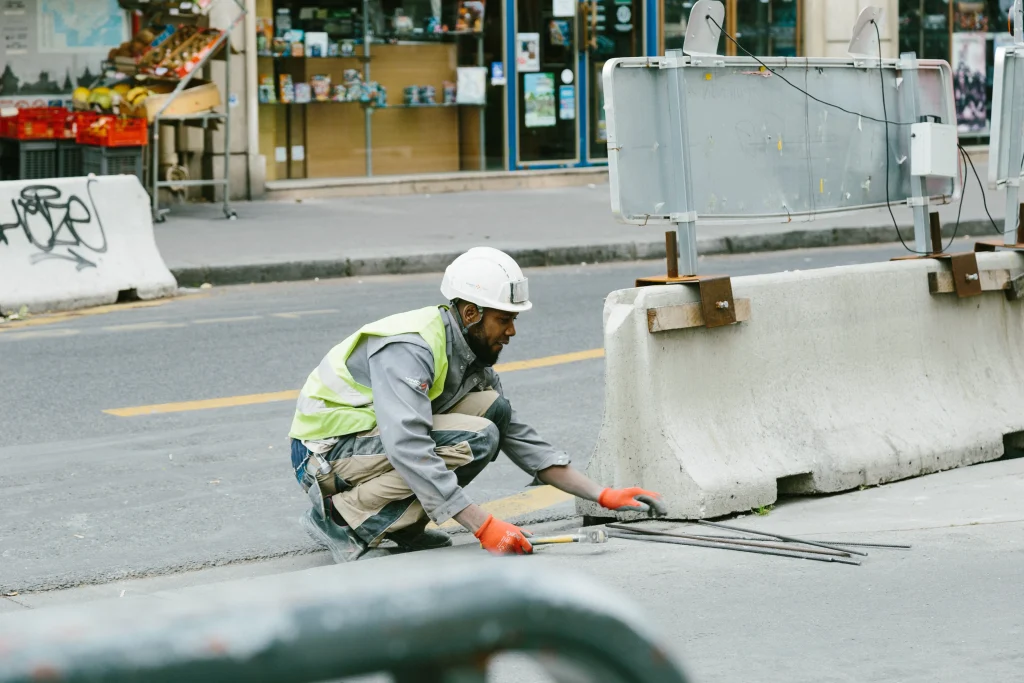 A man working construction. Being injured at work can happen to anyone at any time and when it is due to negligence of your employer and safety issues you should consider contacting a personal injury lawyer.