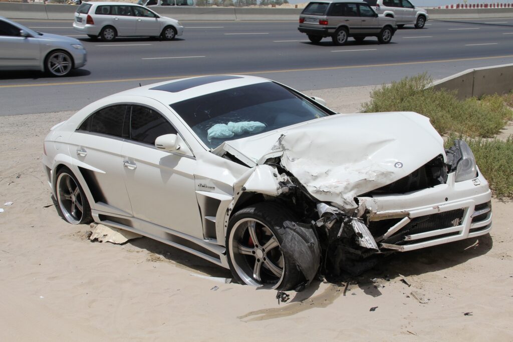 A car crashed on a highway. The blog discusses car accidents, injury claims, and settlements. It explains what damages can be claimed, how fault is determined, and the benefits of settlements. The blog provides helpful information for individuals who have been involved in a car accident and are seeking compensation for their damages